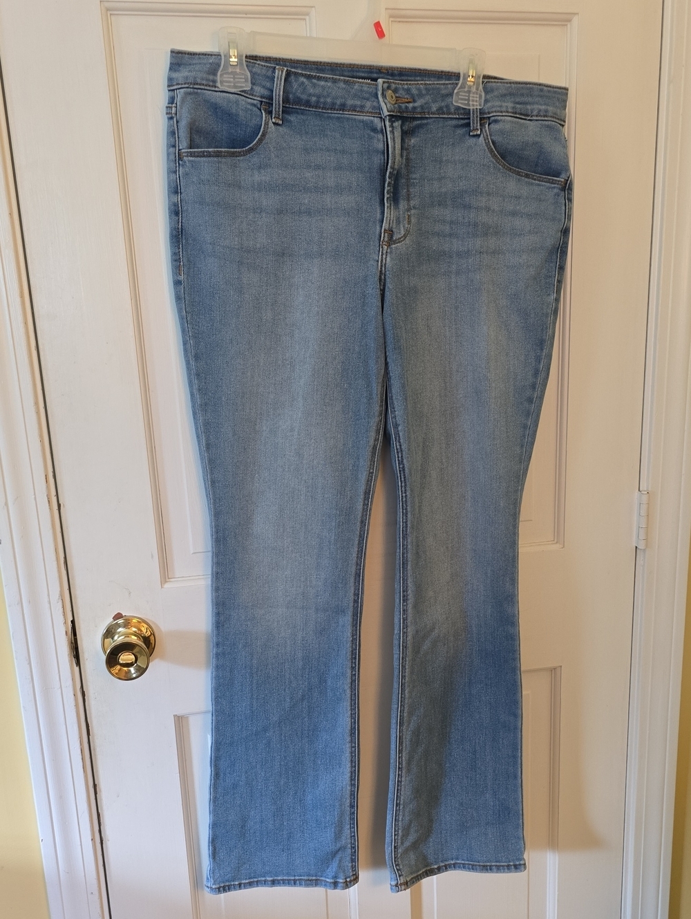 Old Navy Light Kicker Boot Blue Flare Jeans Size 14